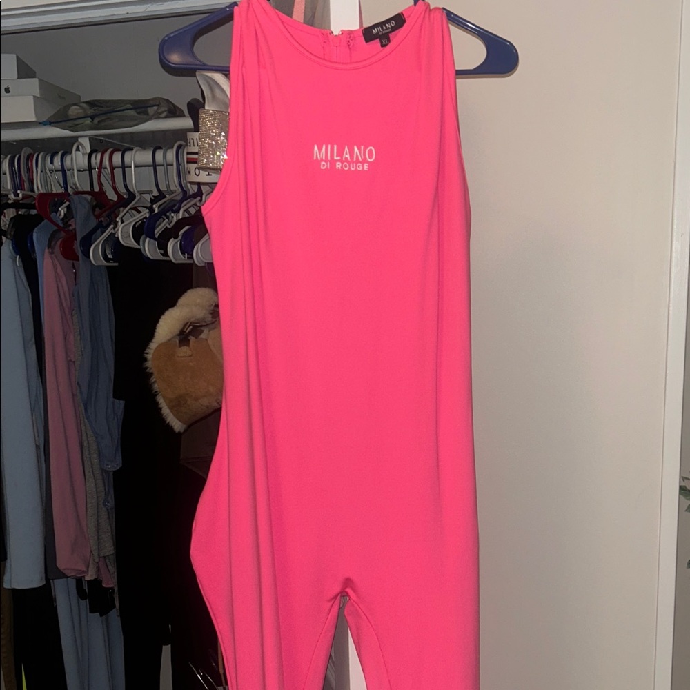 Milano Di Rouge Vibrant Pink Jumpsuit